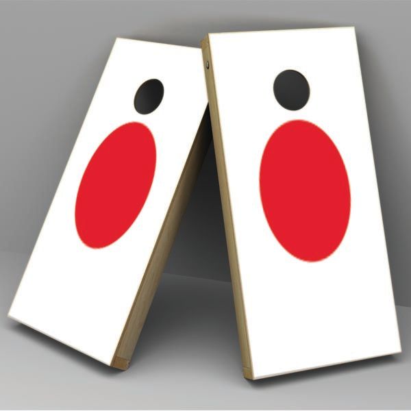 Japan Flag Cornhole Board Vinyl Decal Wrap