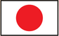Japan flag sticker with red circle on white background
