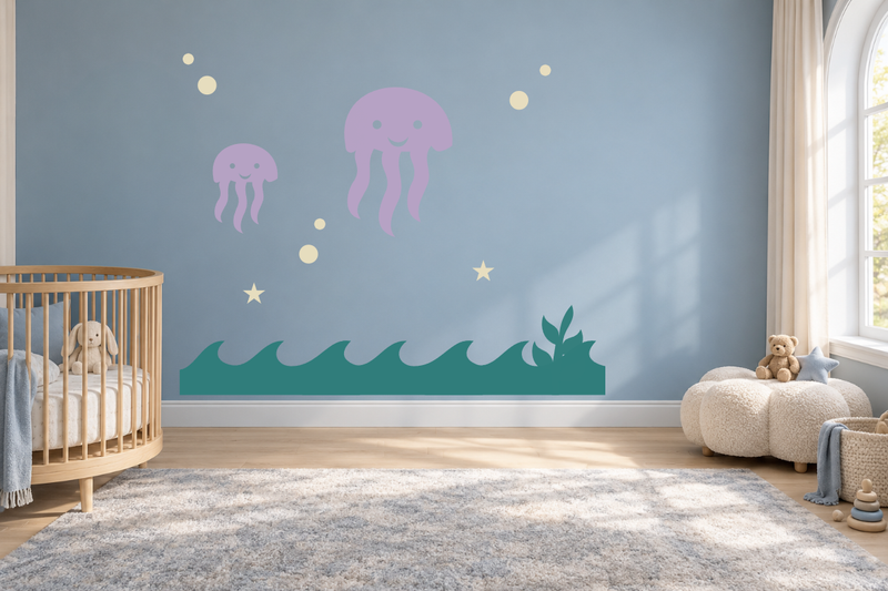 Jellyfish Lagoon Wall Decal Kit