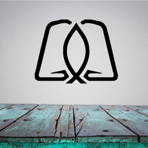 Bible decal with Jesus fish symbol
