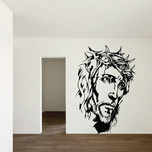 Image of Jesus head crown of thorns realistic Decal