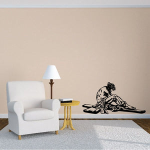 Black Jesus sitting on the cross wall decal