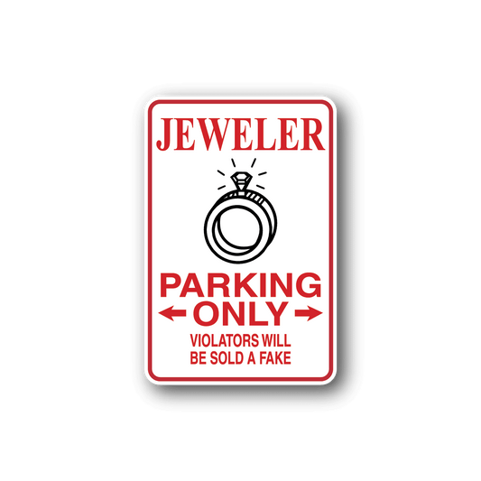 Image of Jeweler Parking Only Sticker