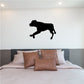Black rottweiler jogging silhouette wall decal
