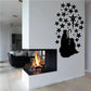 Star-themed wall decal with Joseph and Mary silhouettes holding baby