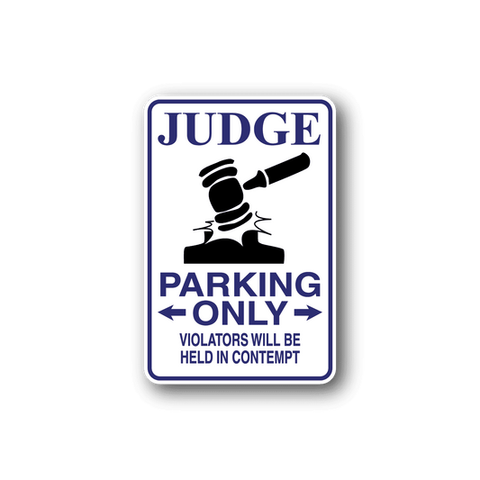 Image of Judge parking Only Sticker