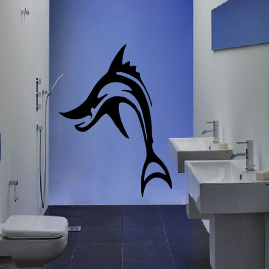 Image of Jumping Abstract Shark Decal