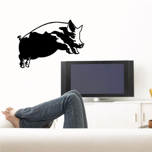 Image of Jumping Pig Decal