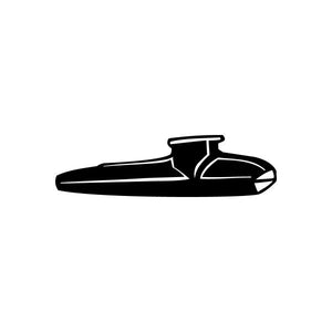Simple black sneaker decal with outlined logo