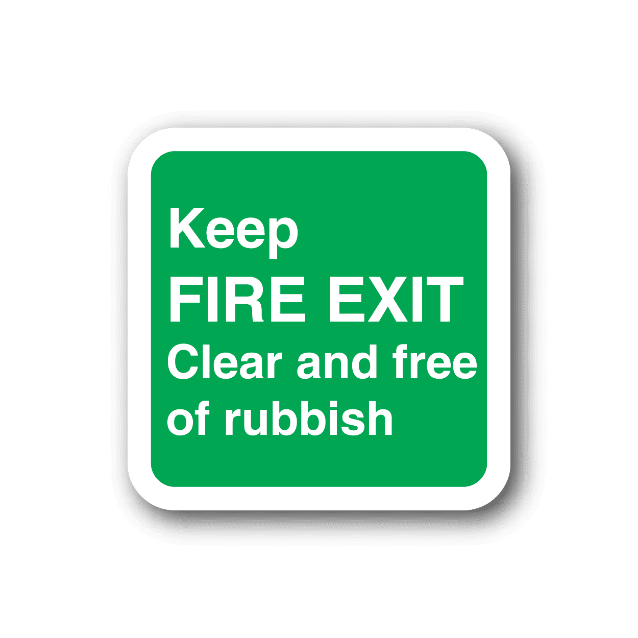 Image of Keep Fire Exit Clear Safety Sign Wall Decal - Vinyl Sticker - Car Sticker - Die Cut Sticker - CD171