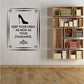 Black high-heel wall decal with quote text: Keep your heels as high as your standards.