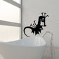 Abstract seahorse wall decal, black silhouette