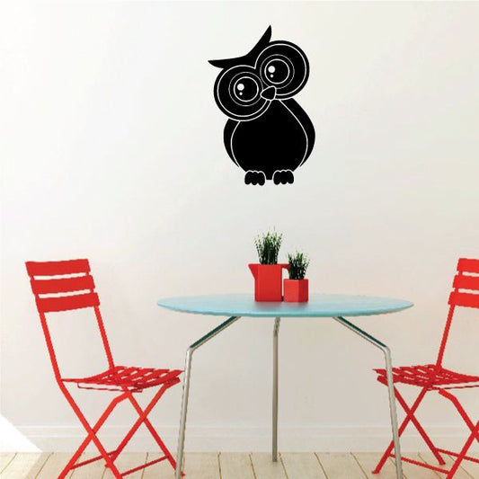 Image of Kids Tilted Head Owl Decal