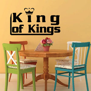 King of kings wall decal with crown and 'King of Kings' text