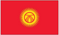 Kyrghyzstan flag sticker: red rectangle with yellow sun emblem at center