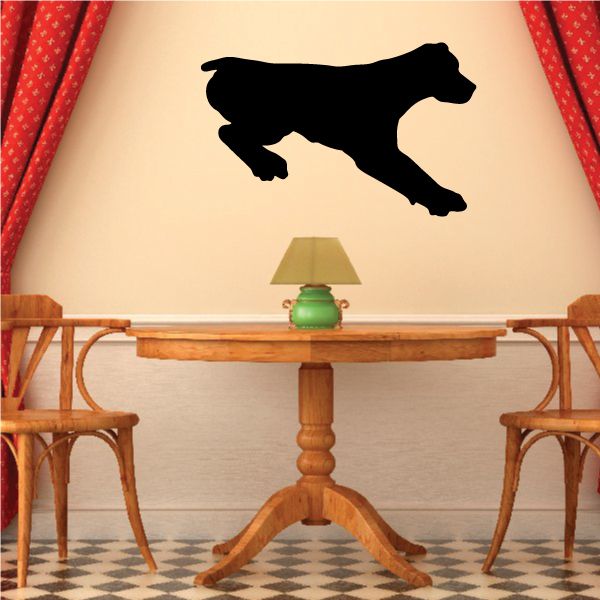 Rottweiler wall decal, black dog silhouette for indoor walls
