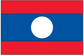 Laos flag sticker with red-blue-red stripes and a white center circle