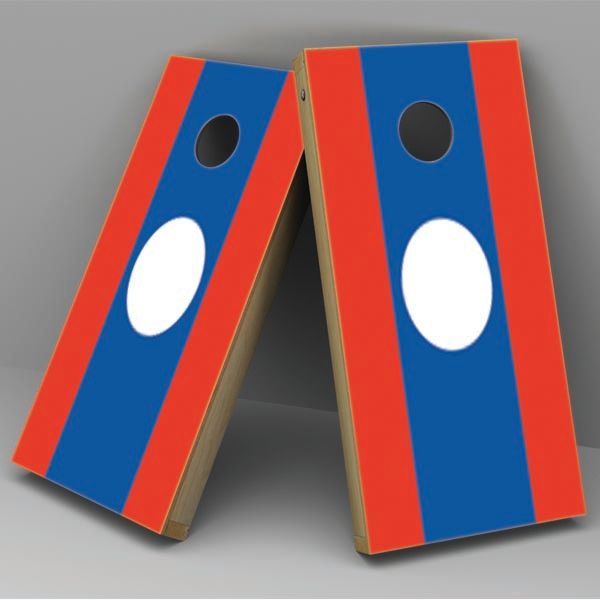 Laos Flag Cornhole Board Vinyl Decal Wrap