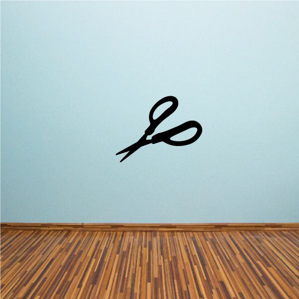 Black large-handle scissors decal