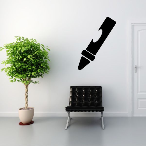 Lightning bolt wall decal with bold black marker-style symbol