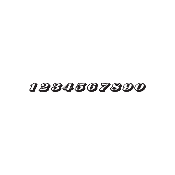 Large Race Numbers Decal