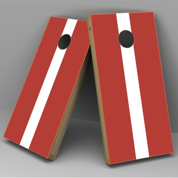 Latvia Flag Cornhole Board Vinyl Decal Wrap