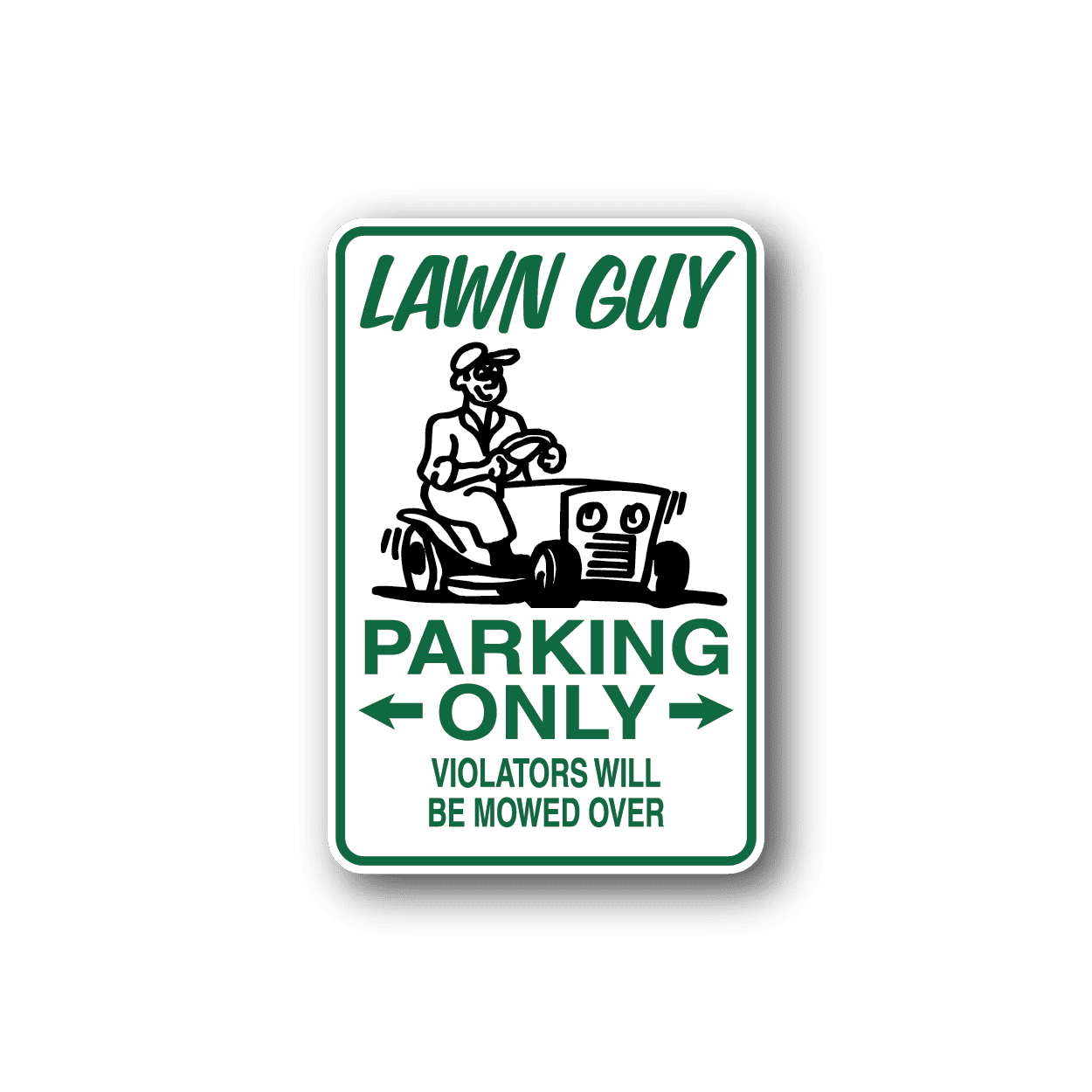 Image of Lawn Guy Parking Only Sticker