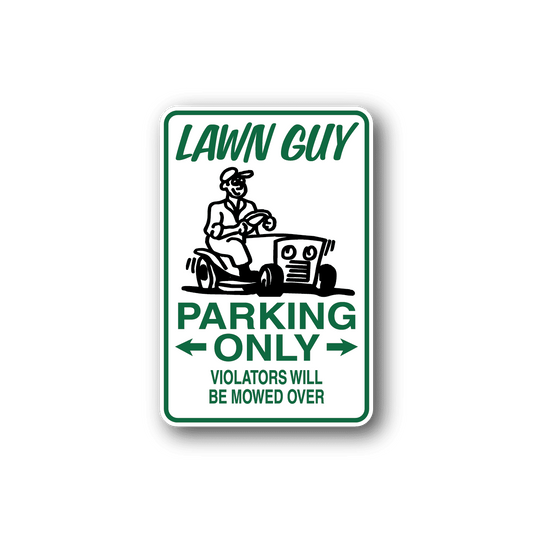 Image of Lawn Guy Parking Only Sticker