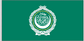 Green flag sticker with circular emblem and laurel wreath in white and gold