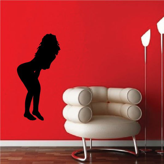 Image of Leaning In Woman Silhouette Decal