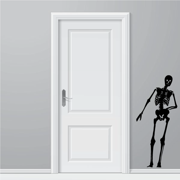 Image of Leaning Skeleton Decal