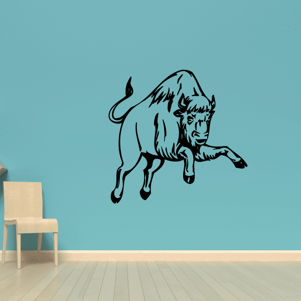 Image of Leaping Charging Bull Decal