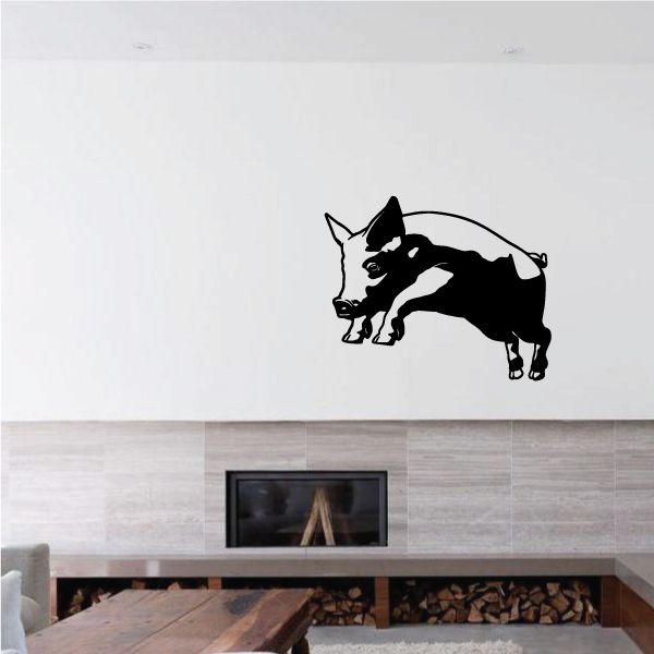 Image of Leaping Pig Decal