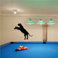 Black leaping tiger wall decal silhouette