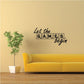 Black tile-style wall decal reading "Let the Games begin"