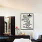 Square wall decal with black border and scripture text, Roots and Faith design