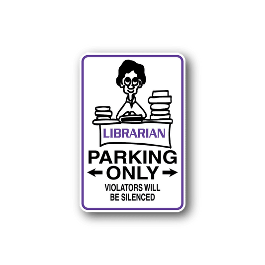 Image of Librarian Parking Only Sticker