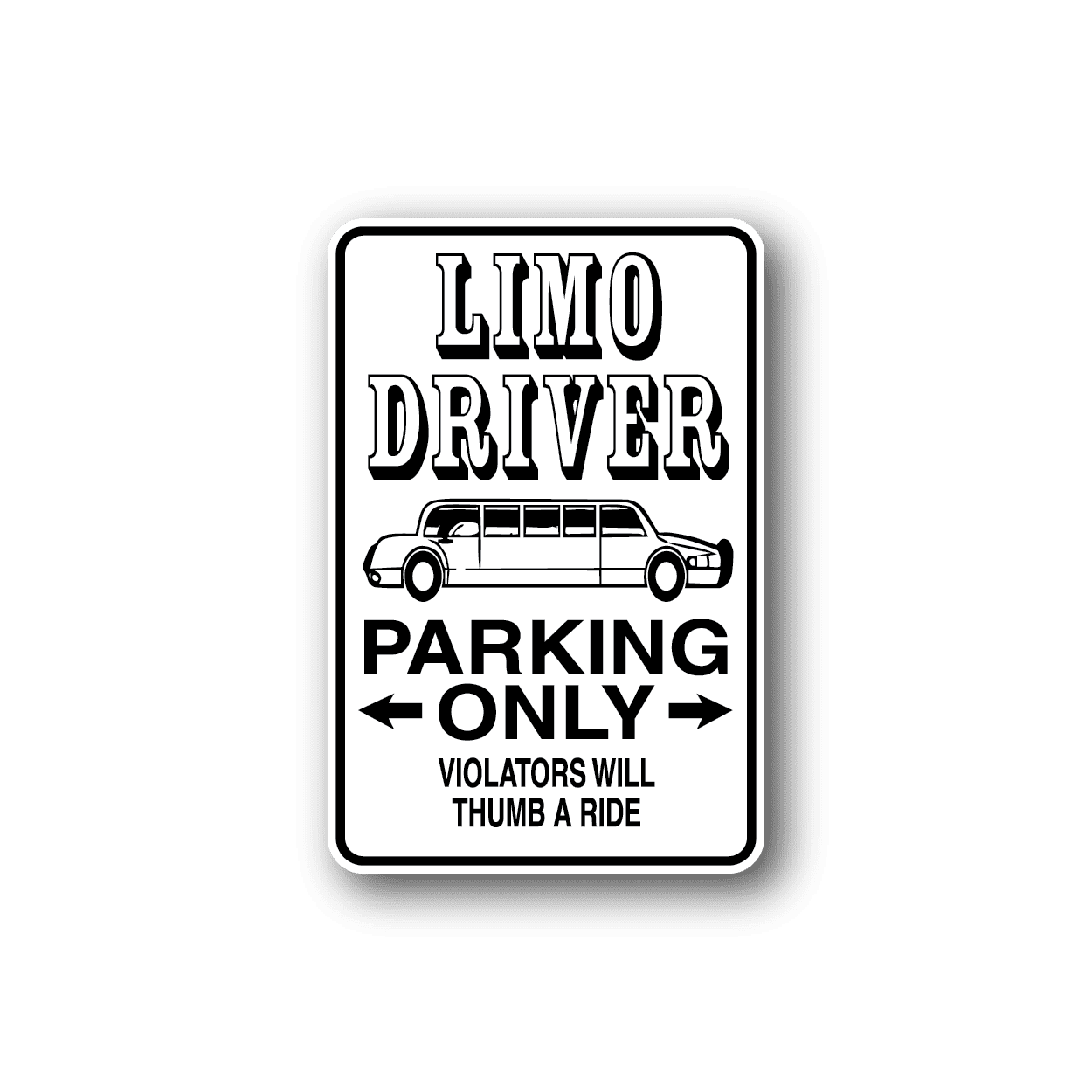 Image of Limo Driver Parking Only Sticker