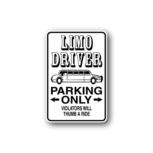 Image of Limo Driver Parking Only Sticker