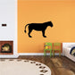 Black lion staring silhouette wall decal