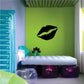 Black lips decal with kiss-shaped lips