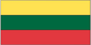 Lithuania flag sticker with horizontal yellow, green, and red stripes