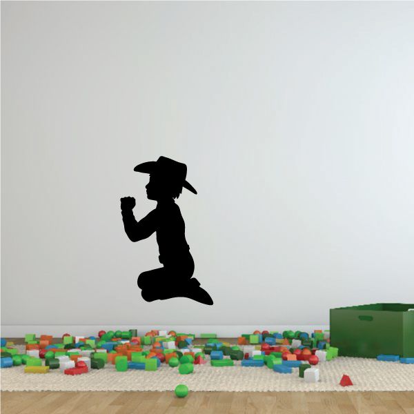 Image of Little Boy Praying Decal