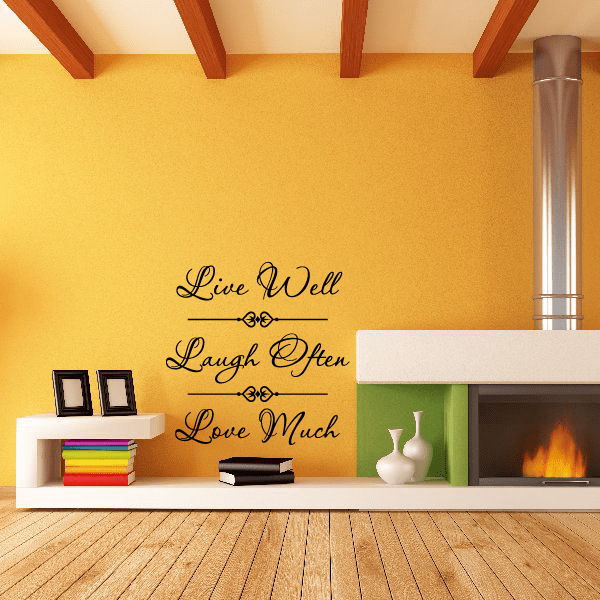 Image of Live Well Laugh often Love Much Decal