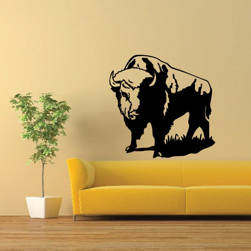 Image of Looking Bison Buffalo Decal