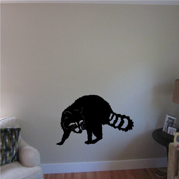 Image of Looking Over Raccoon Decal