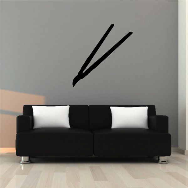 Wall decal of black lopping shears icon