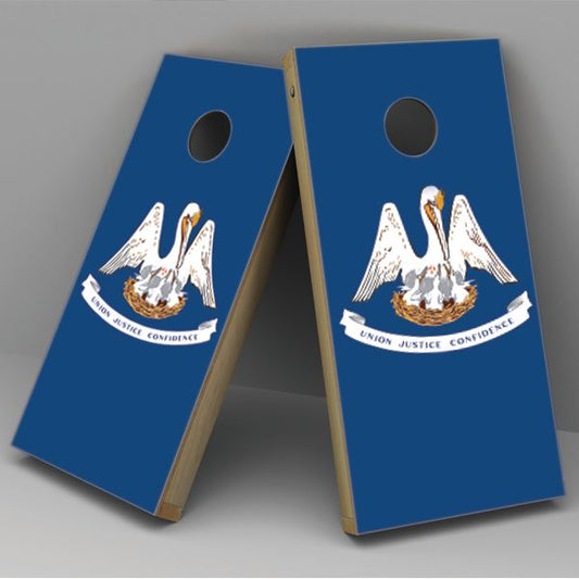 Louisiana Flag Cornhole Board Vinyl Decal Wrap