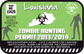 Green Louisiana zombie hunting permit sticker with permit number 13420 and 2013/2014 text