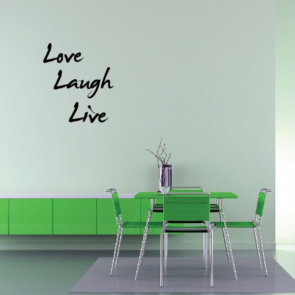 Image of Love Laugh Live Wall Decal